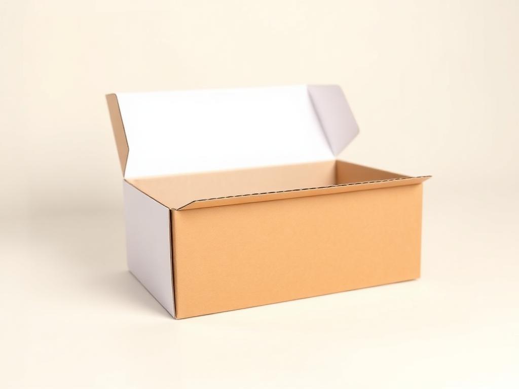 Thin E-flute corrugated retail box showing fluted edge